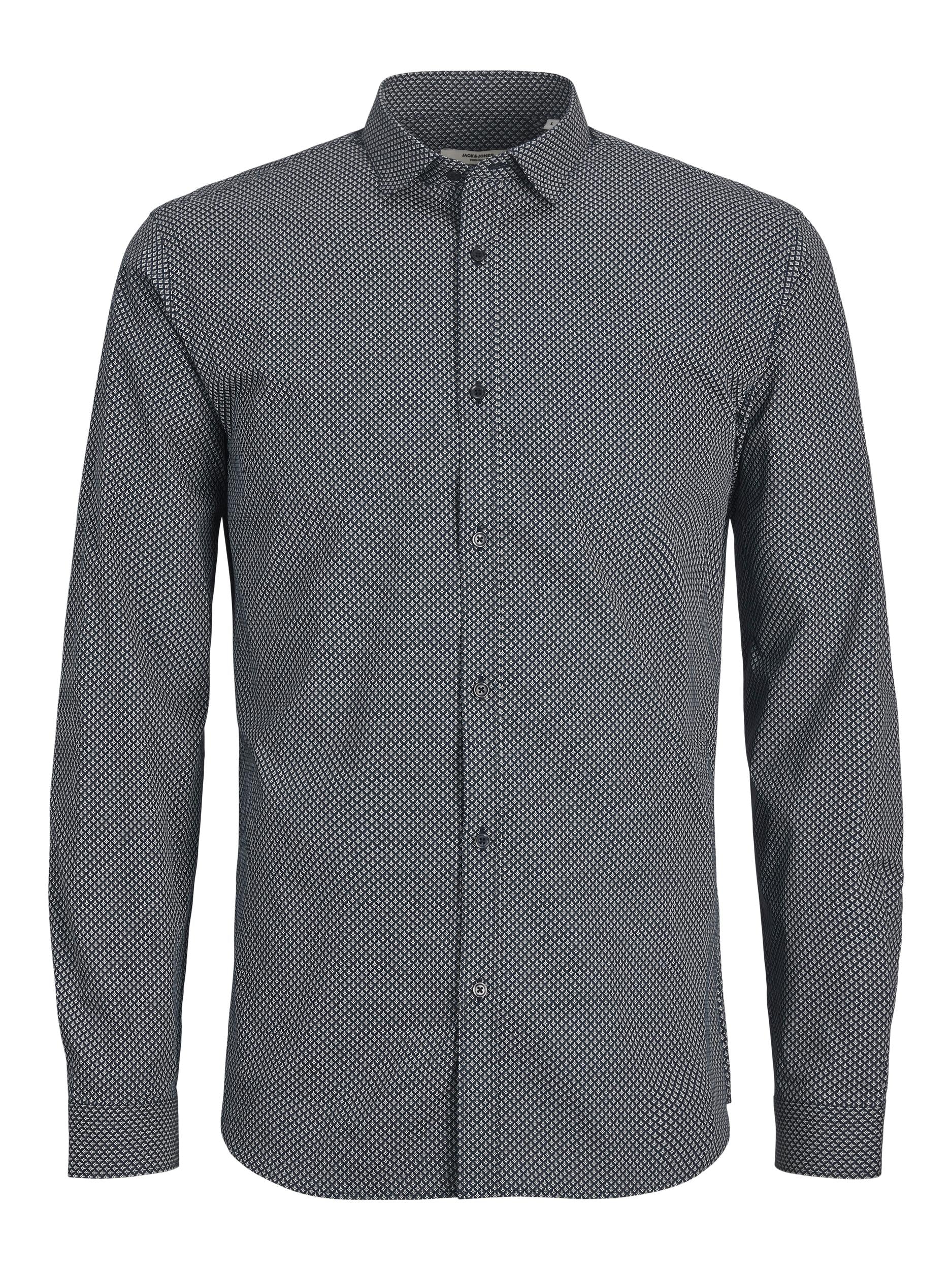 Jack & Jones Cardiff Navy Print Shirt Navy