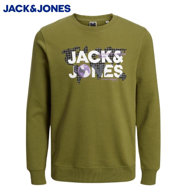 Jack & Jones Dust Olive Crew Neck Sweat Green