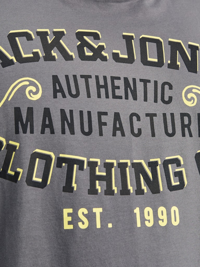 Jack & Jones E-Logo Castlerock T-Shirt Grey