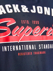 Jack & Jones E-Logo Sky Captain T-Shirt Navy