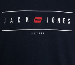 Jack & Jones Elliot Logo Navy Tee Navy