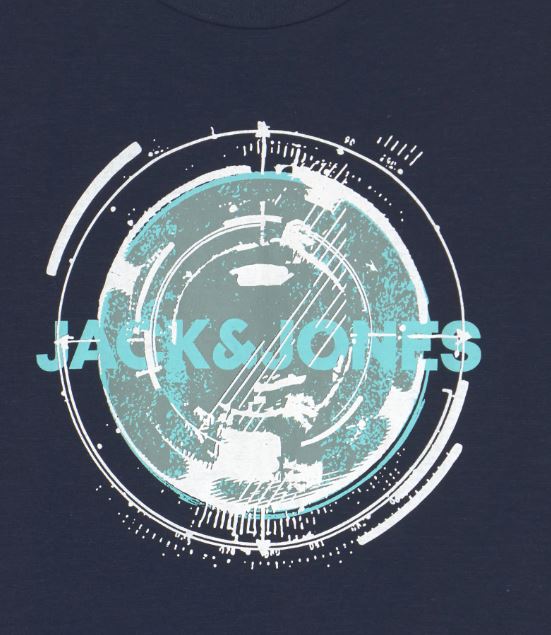 Jack & Jones Filt Navy Logo T-Shirt Navy