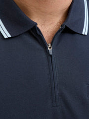 Jack & Jones Fusion Zip Outer Space Polo Navy