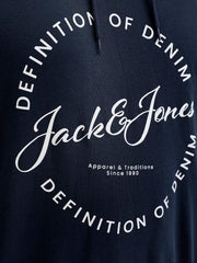 Jack & Jones Grayson Logo Navy Hoodie Navy