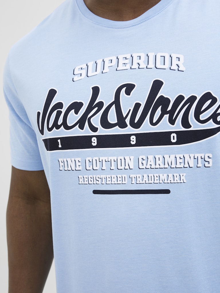 Jack & Jones E-Logo Chambray T-Shirt Blue