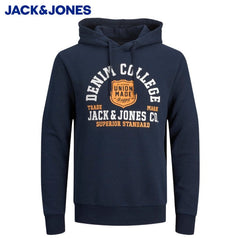 Jack & Jones Logo Sky Captain Hoody Navy