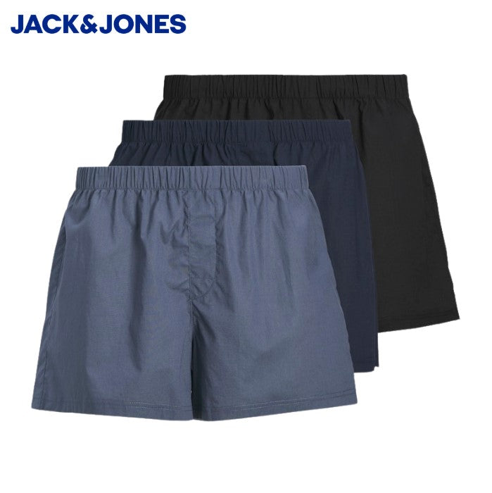 Jack & Jones Milano 3-Pack Woven Boxers Navy