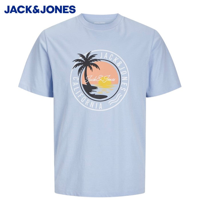 Jack & Jones Palm Logo Blue T-Shirt Blue