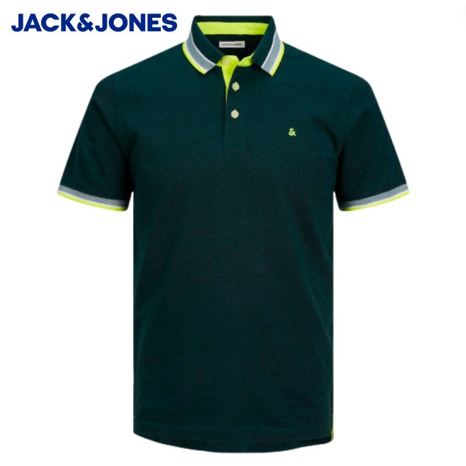 Jack & Jones Paulos Dark Teal Polo Shirt Green