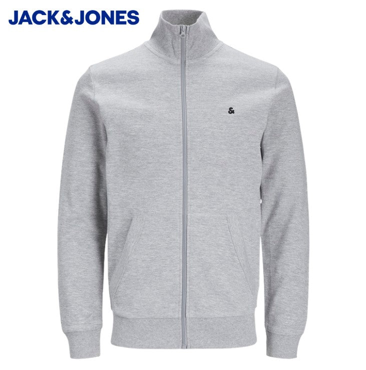 Jack & Jones Paulos Full Zip Grey Sweat Grey