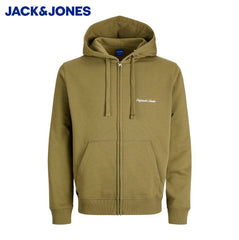 Jack & Jones Rebro Olive Full Zip Hoodie Green