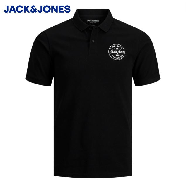 Jack & Jones Shark Black Polo Shirt Black