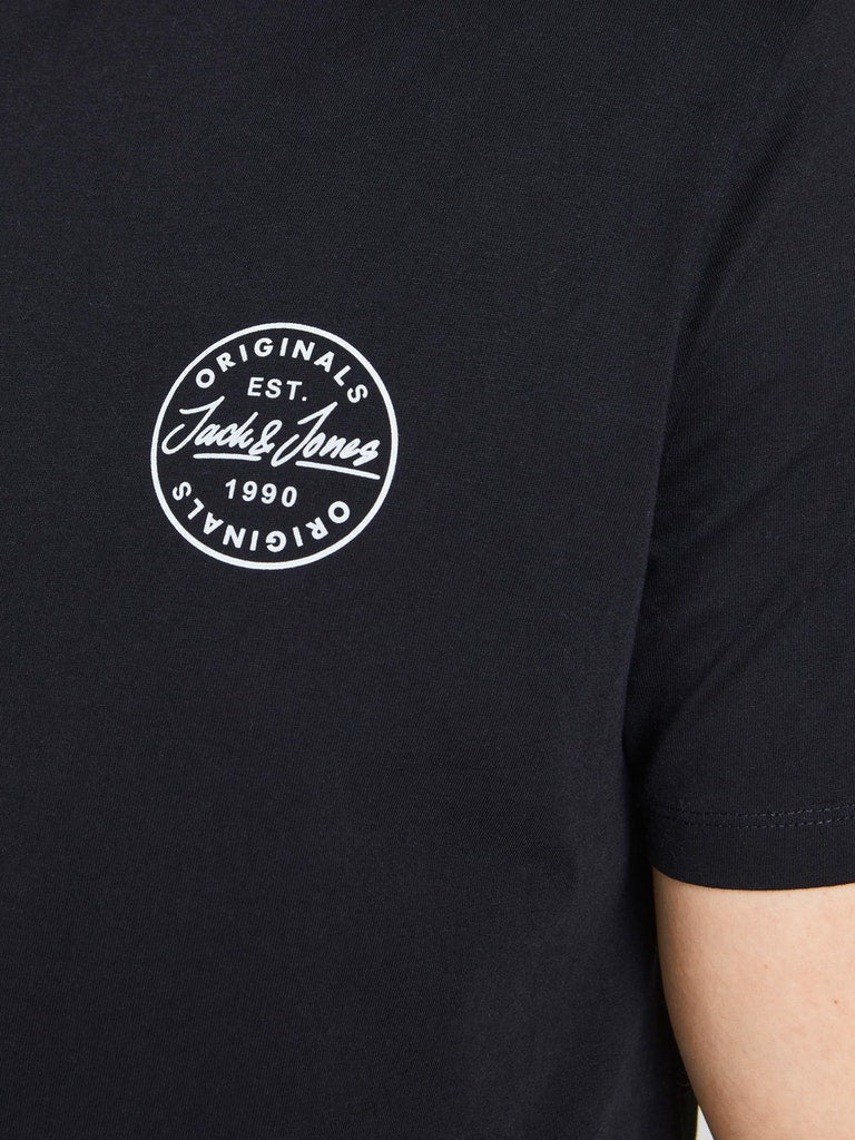 Jack & Jones Shark Black Crew Neck Tee Black
