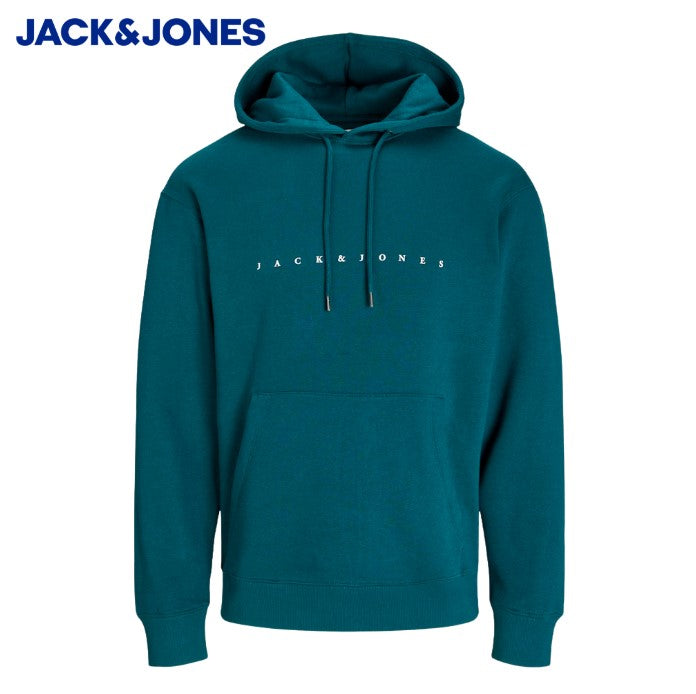 Jack & Jones Star Logo Teal Hoodie Green