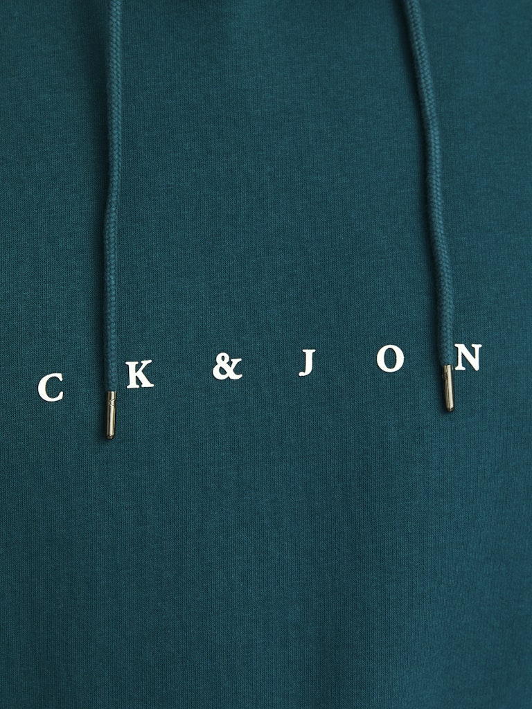 Jack & Jones Star Logo Teal Hoodie Green