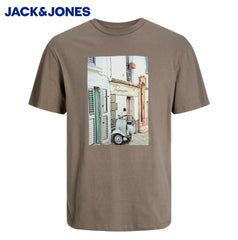 Jack & Jones Tobi Photo Print Brown Tee Brown