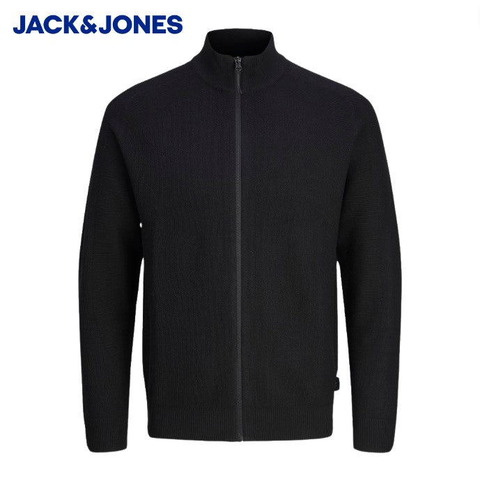 Jack & Jones Track Full Zip Black Knit Black