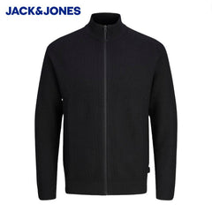 Jack & Jones Track Full Zip Black Knit Black