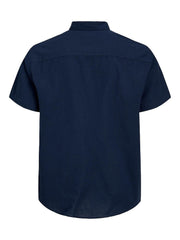 Jack & Jones Tulum Navy Linen Shirt Navy