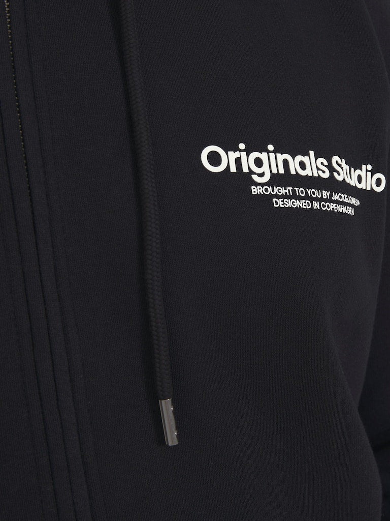 Jack & Jones Vester Zip Black Hoodie Black