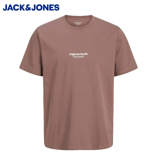 Jack & Jones Vester Logo Deep Taupe Tee Brown