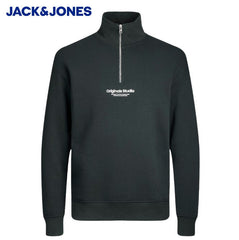Jack & Jones Vester Quarter Zip Sweater Green