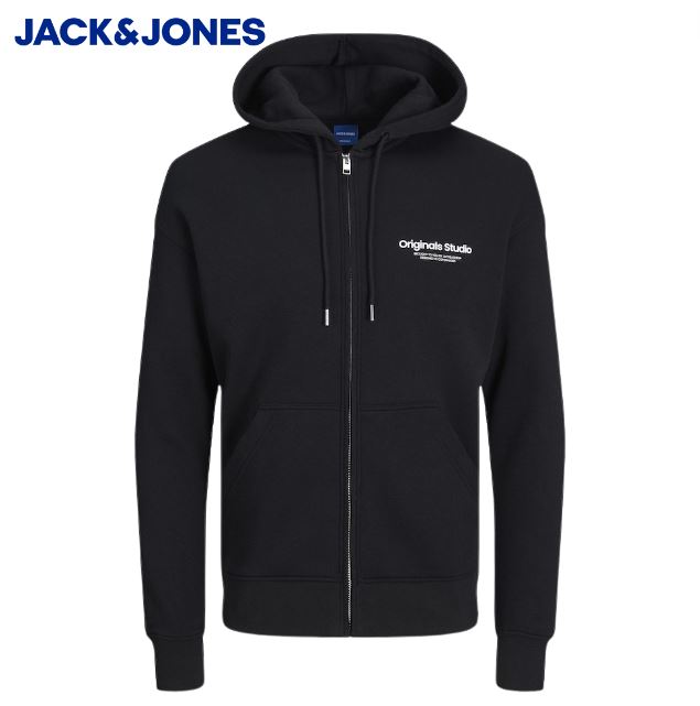 Jack & Jones Vester Zip Black Hoodie Black