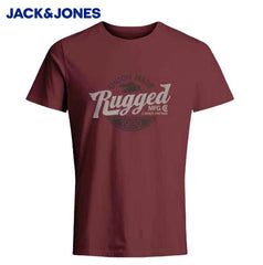 Jack & Jones Vintage Print Brick Red Tee Red