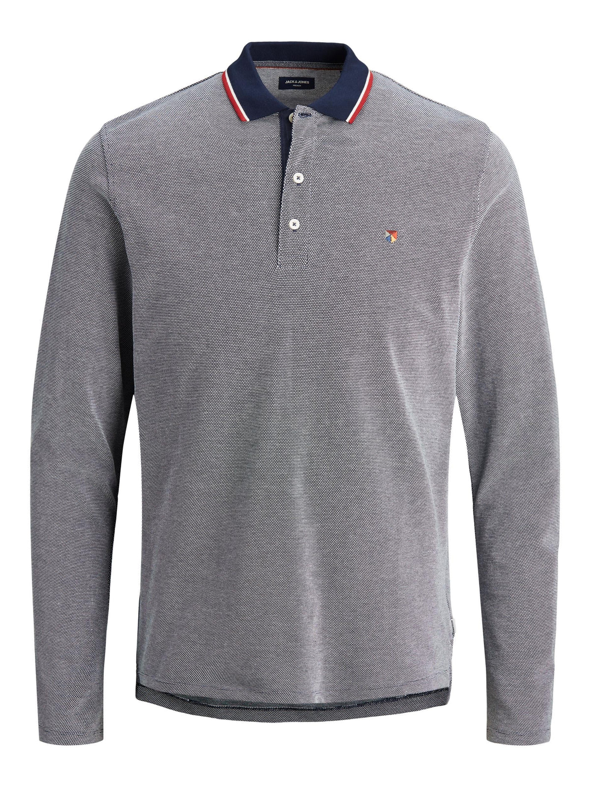 Jack & Jones Win Indigo Long Sleeve Polo Navy