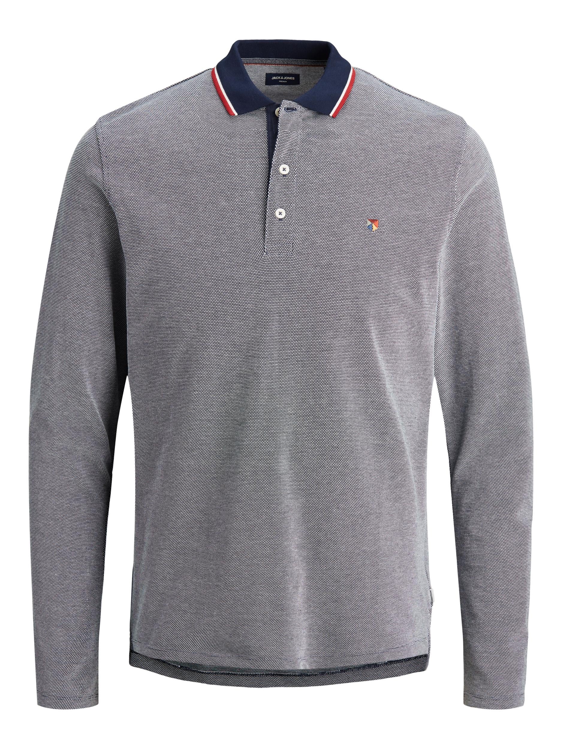 Jack & Jones Win Indigo Long Sleeve Polo Navy
