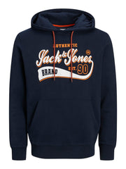Jack & Jones Emett Navy Sweat Hoodie Navy