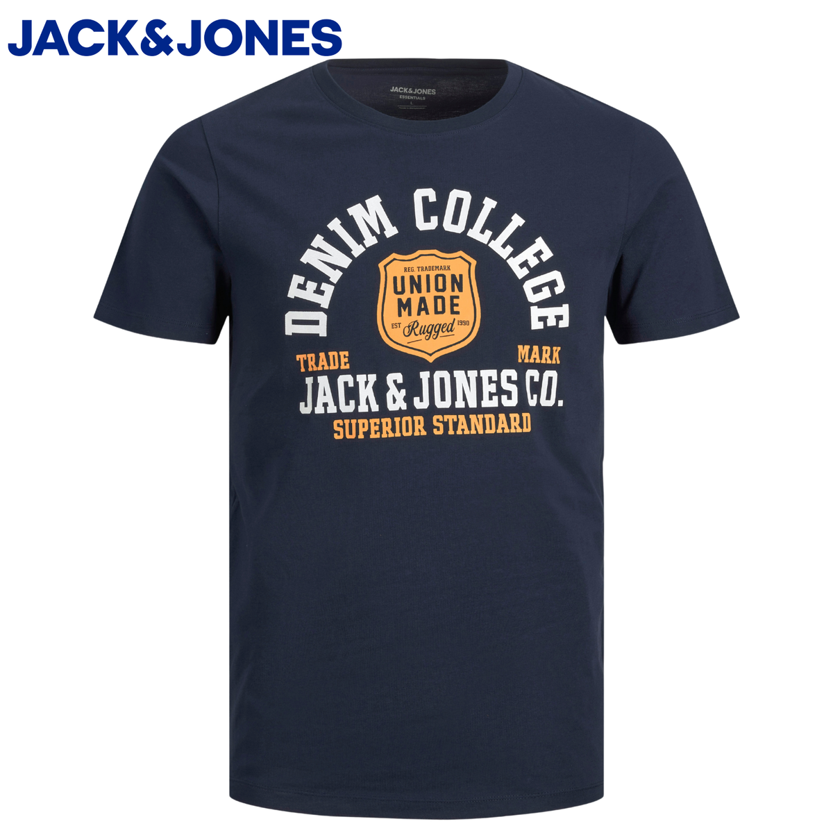 Jack & Jones Logo Sky Captain Tee Navy