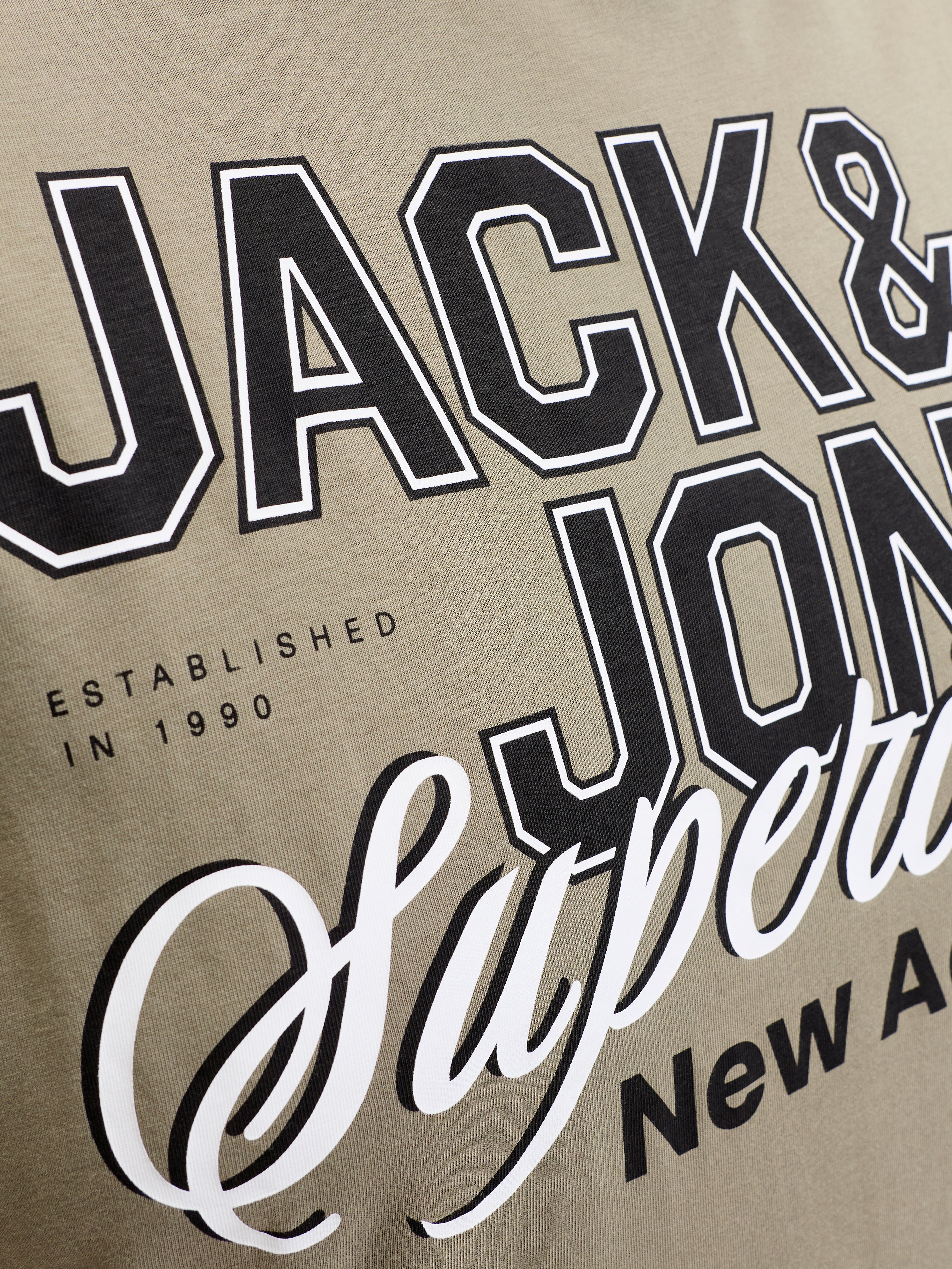 Jack & Jones E-Logo Vetiver Olive Tee Green
