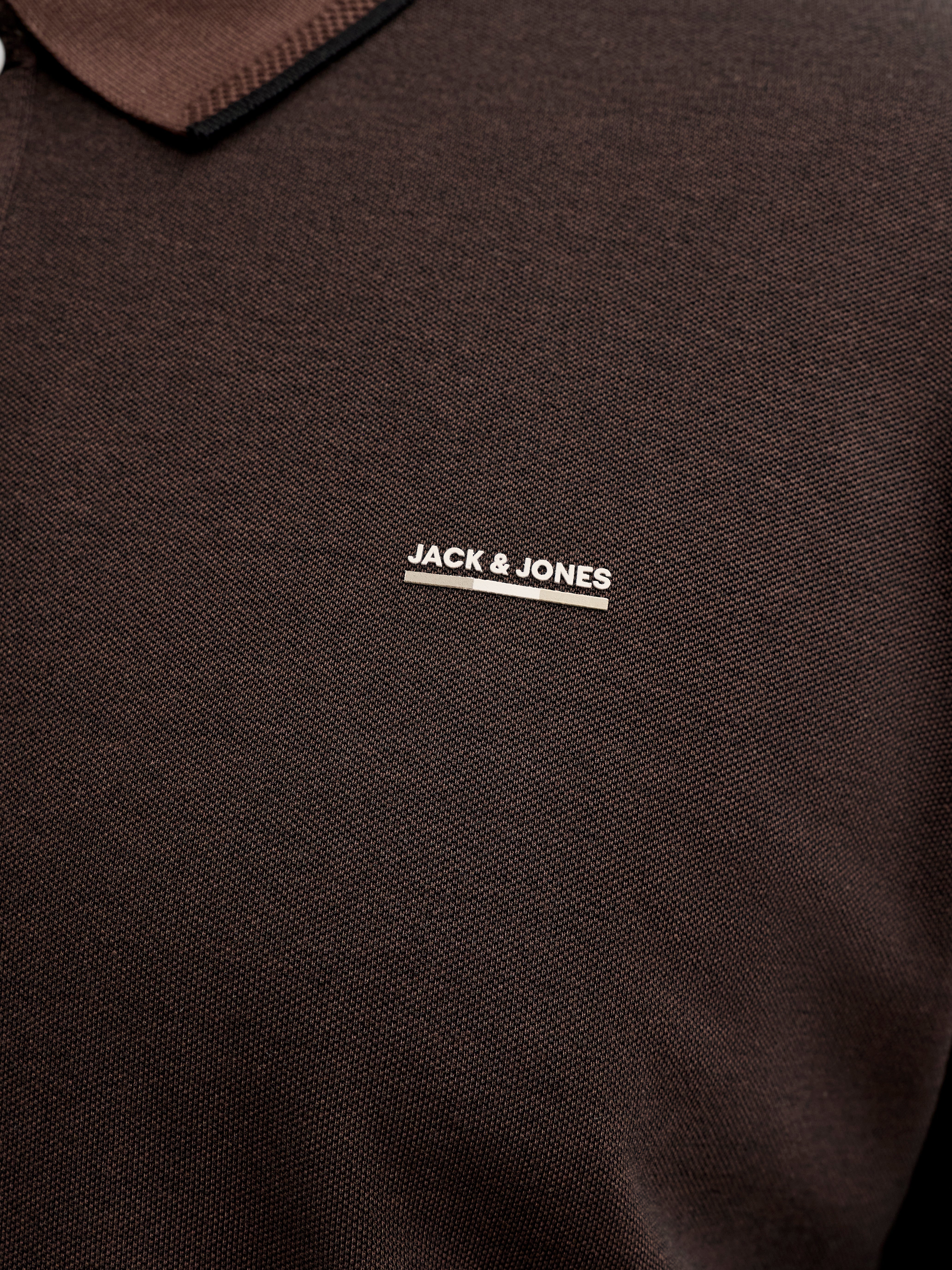 Jack & Jones Alves Hot Fudge Polo Shirt Brown