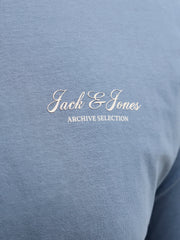 Jack & Jones Archive Logo Blue Tee Blue