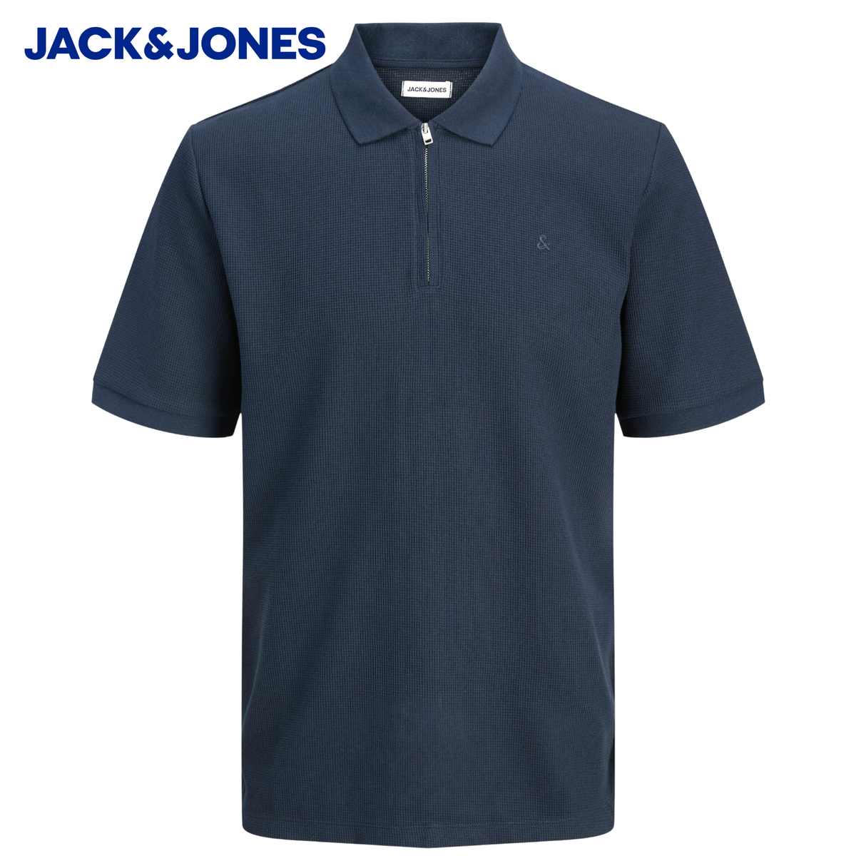 Jack & Jones Austin Zip Navy Polo Shirt Navy