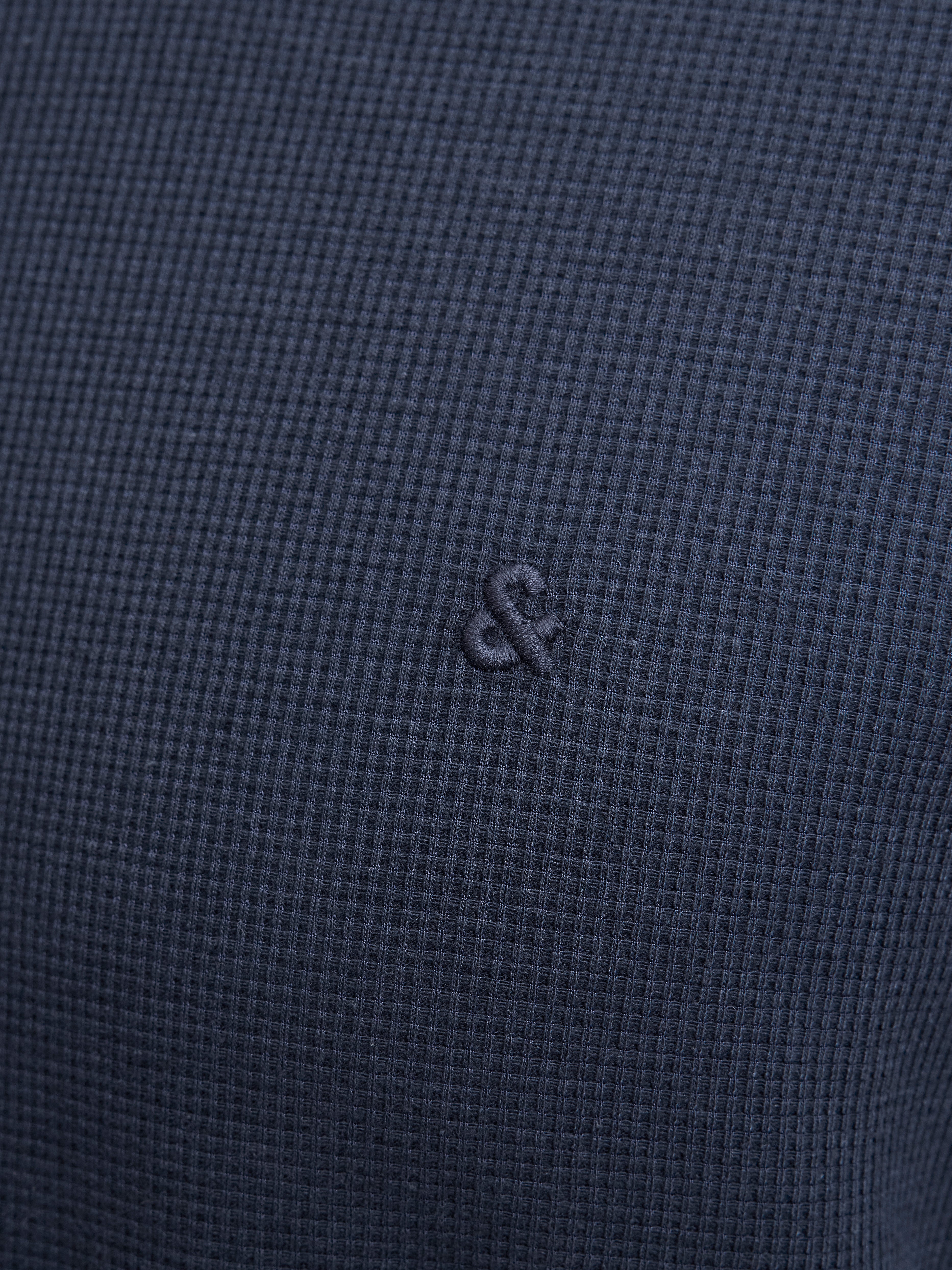 Jack & Jones Austin Zip Navy Polo Shirt Navy