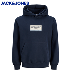 Jack & Jones Berg Graphic Navy Hoodie Navy