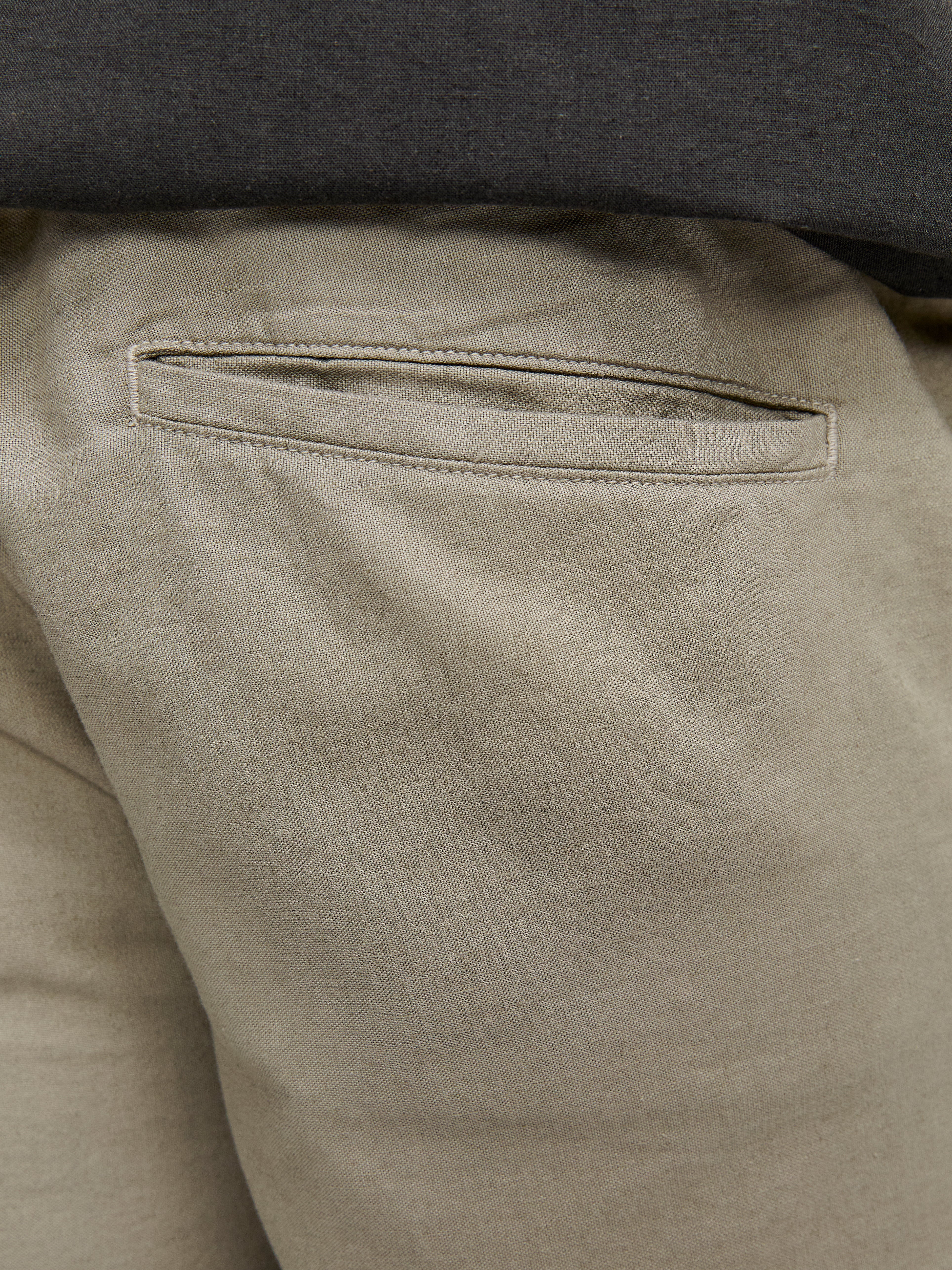 Jack & Jones Bondi Linen Olive Shorts Green