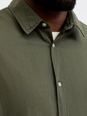 Jack & Jones Breeze Linen Blend Ss Shirt Green