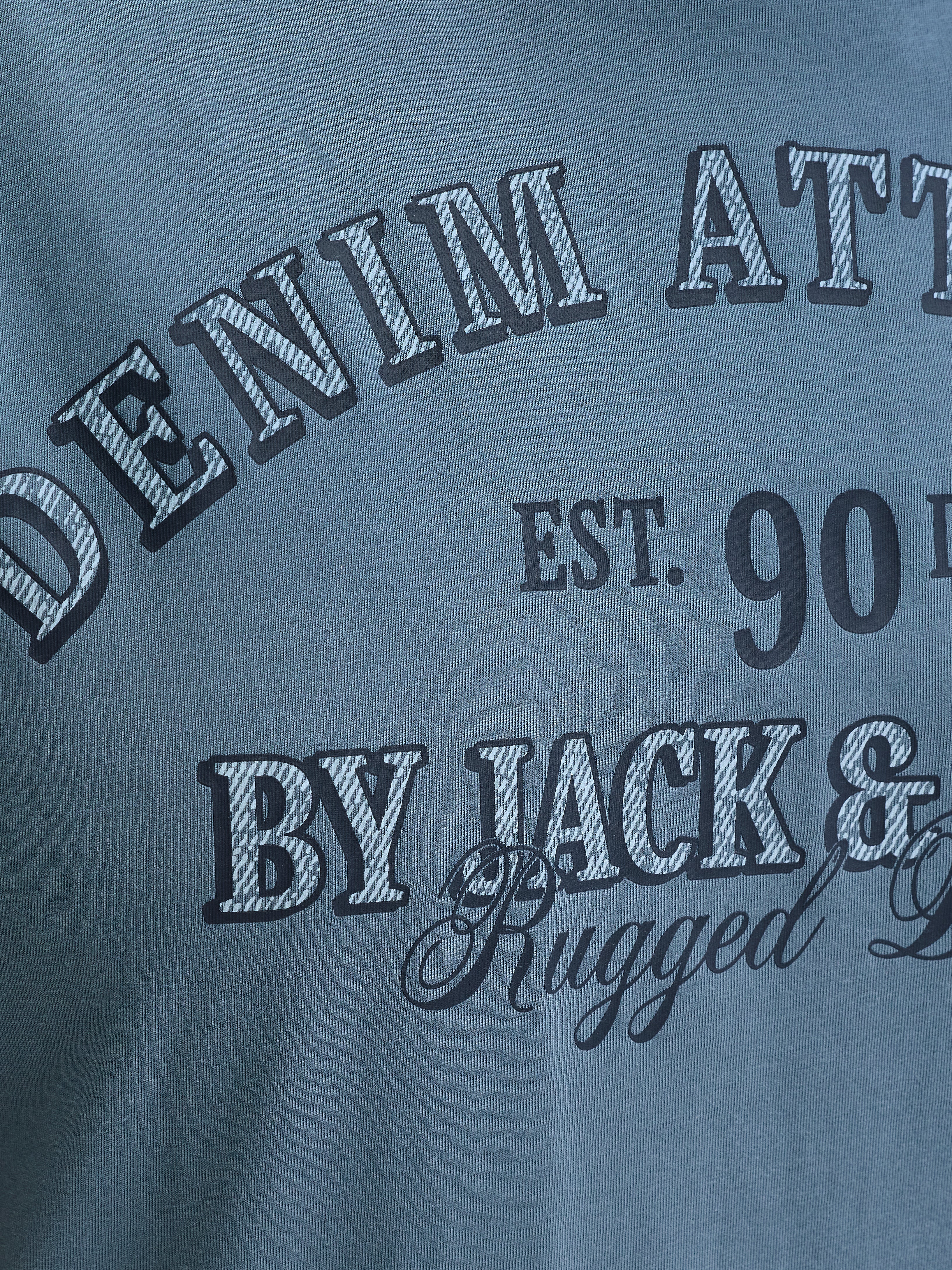 Jack & Jones Denver Logo Mirage Blue Tee Blue