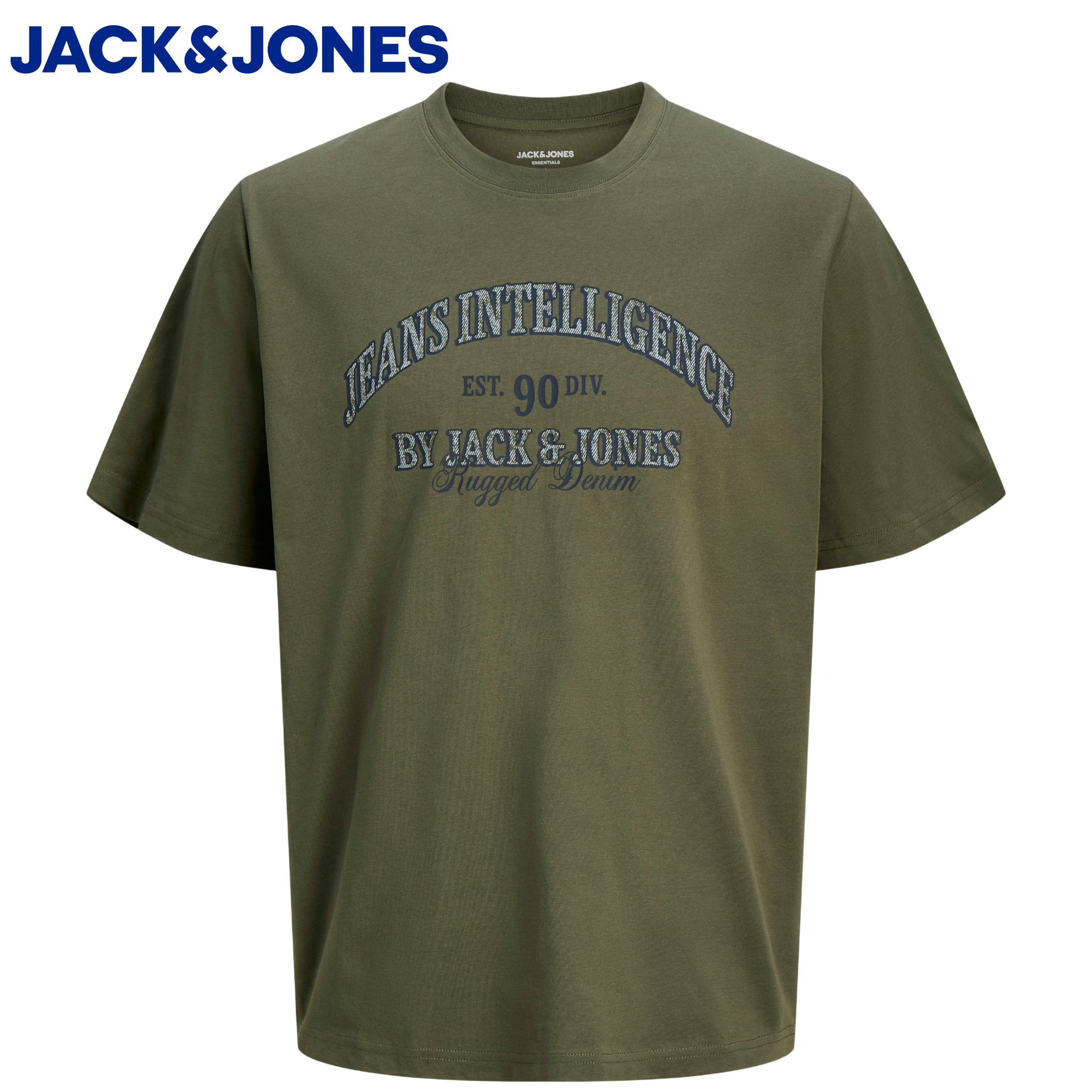 Jack & Jones Denver Logo Dusty Olive Tee Green