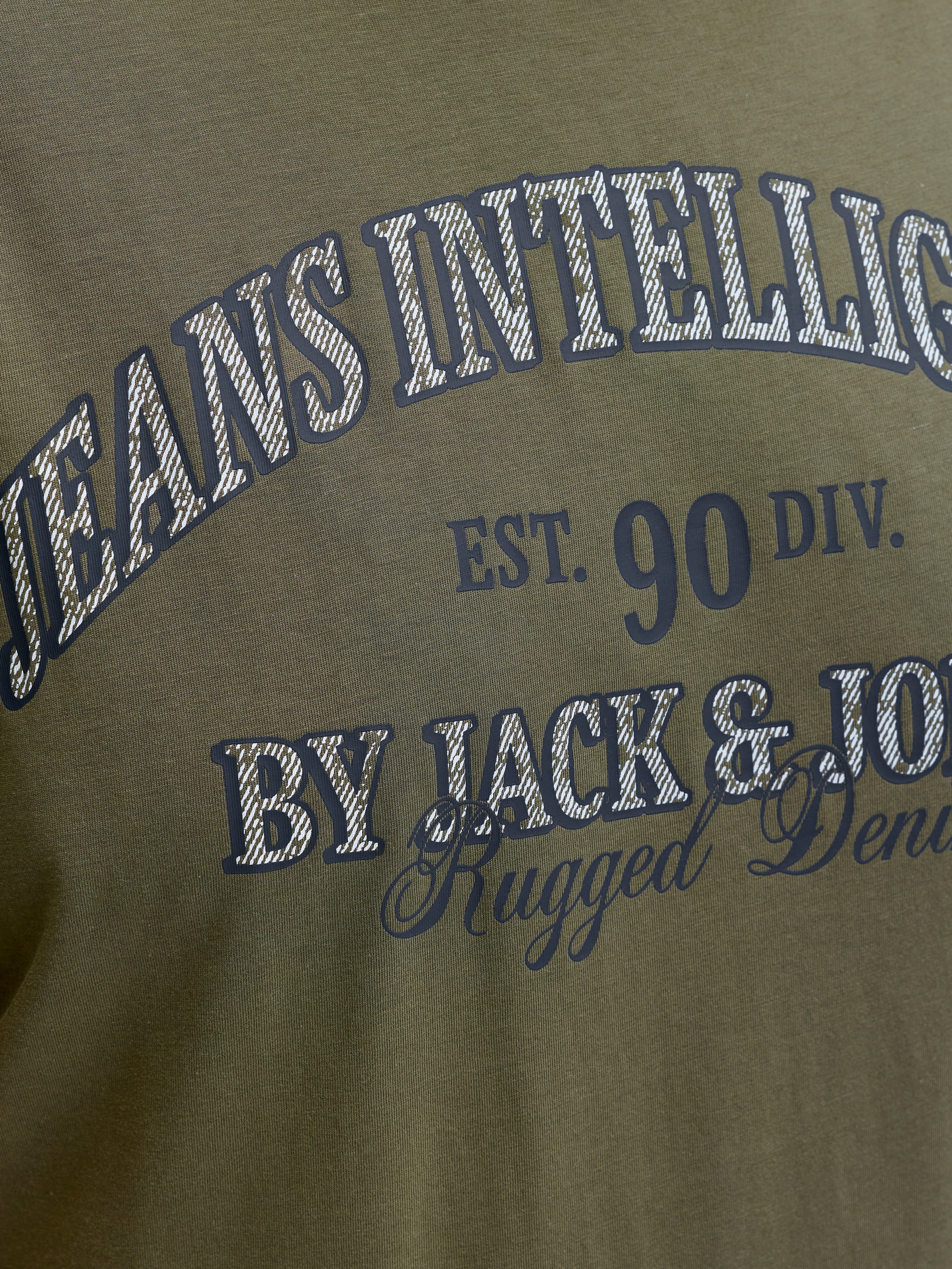 Jack & Jones Denver Logo Dusty Olive Tee Green