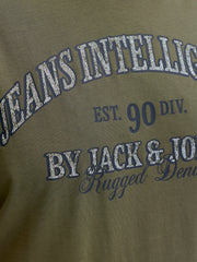 Jack & Jones Denver Logo Dusty Olive Tee Green