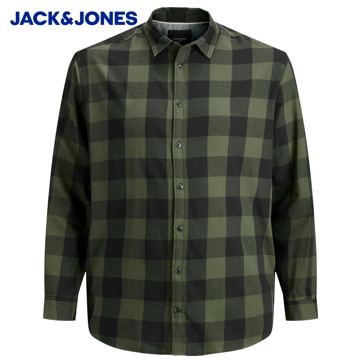 Jack & Jones Gingham Check Dusty Olive Green