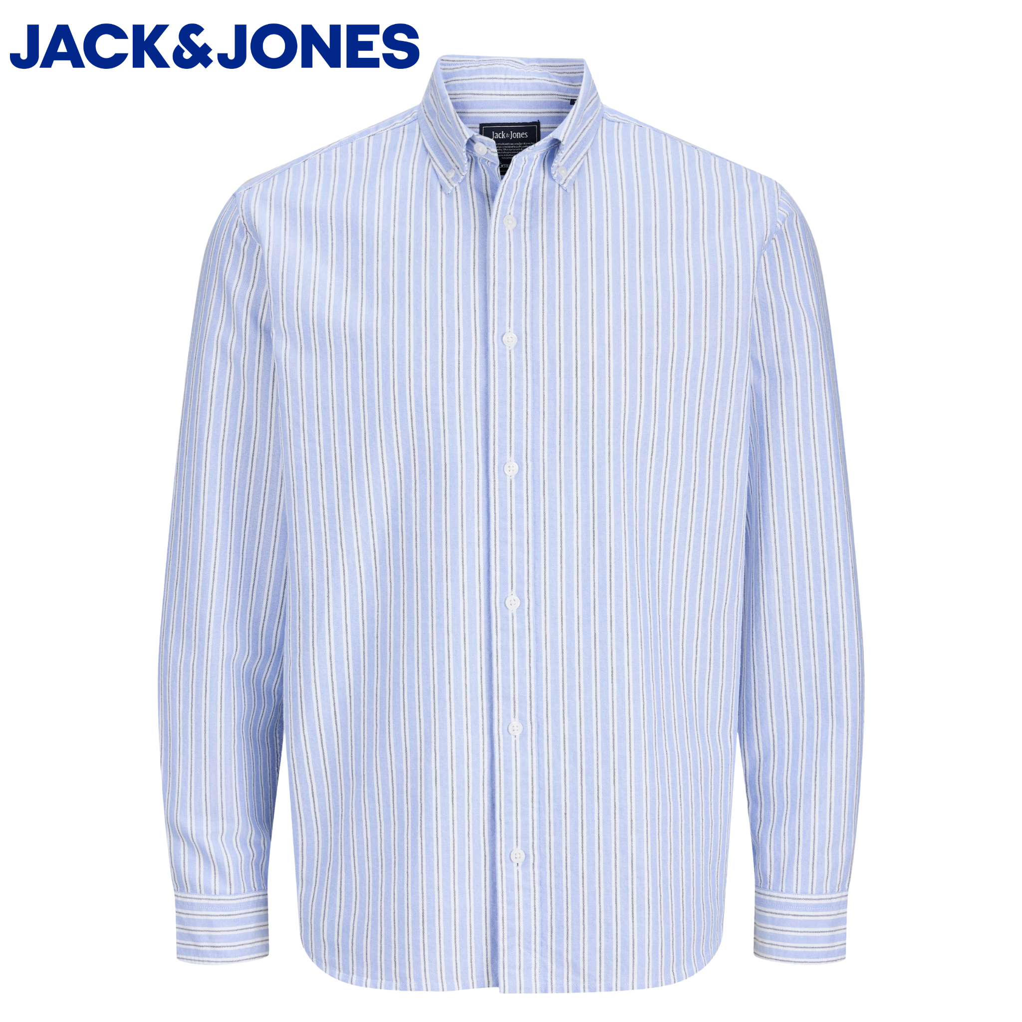 Jack & Jones Harvey Oxford Stripe Shirt Blue
