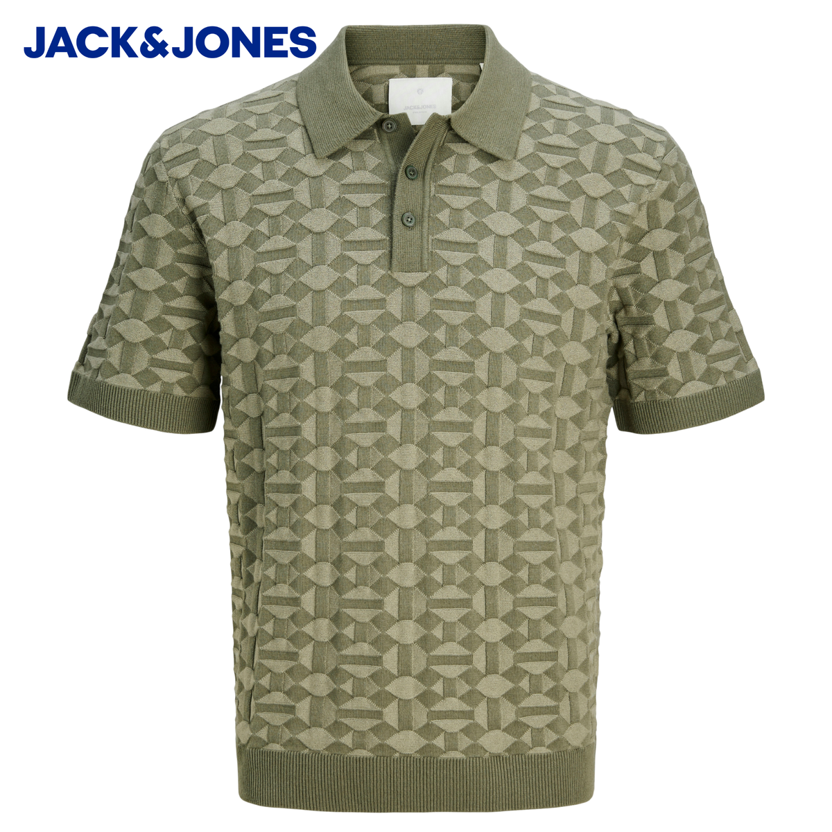 Jack & Jones Kalvin Knit Tea Leaf Polo Green