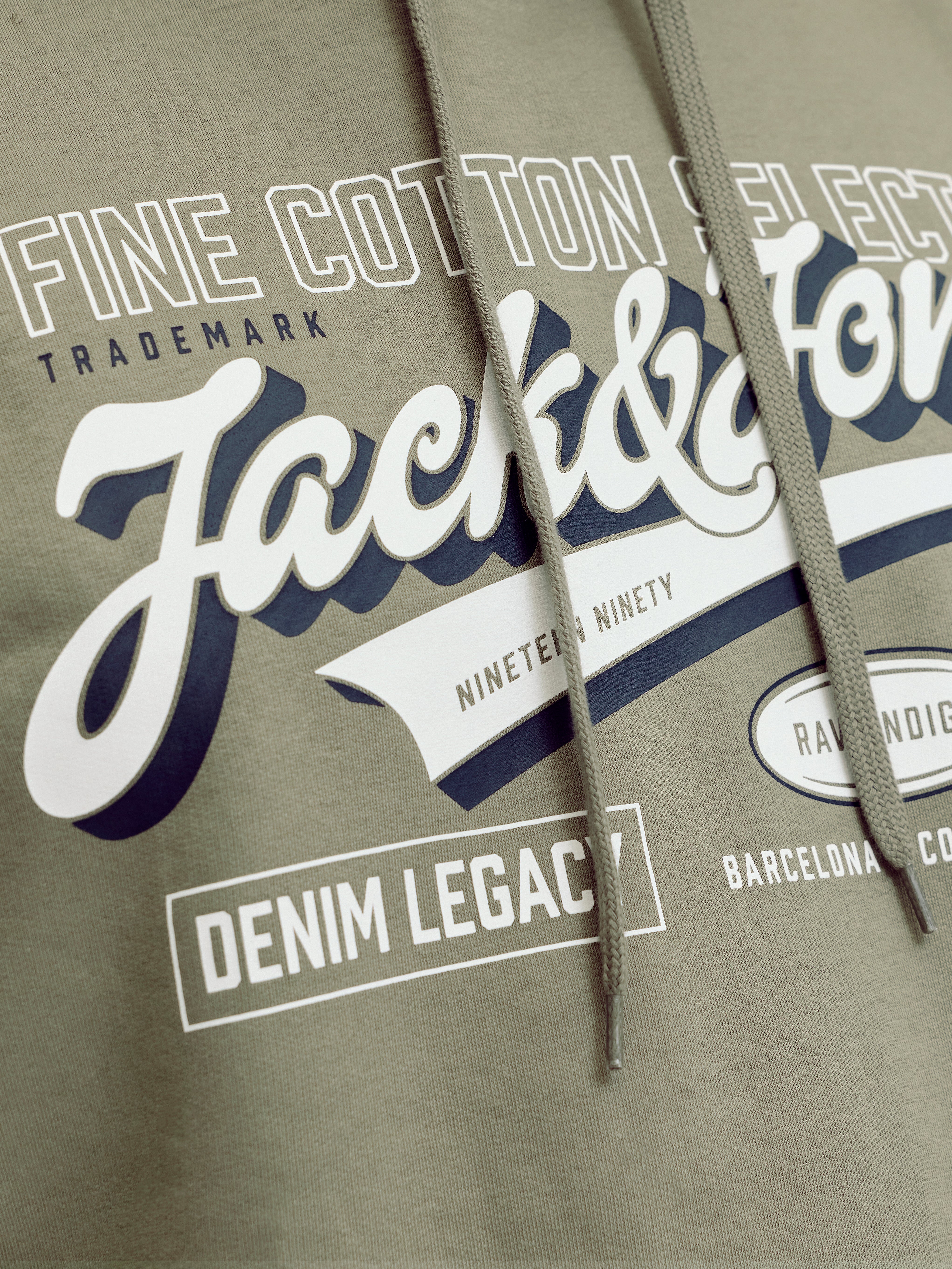 Jack & Jones Logo Vetiver Hoodie Green