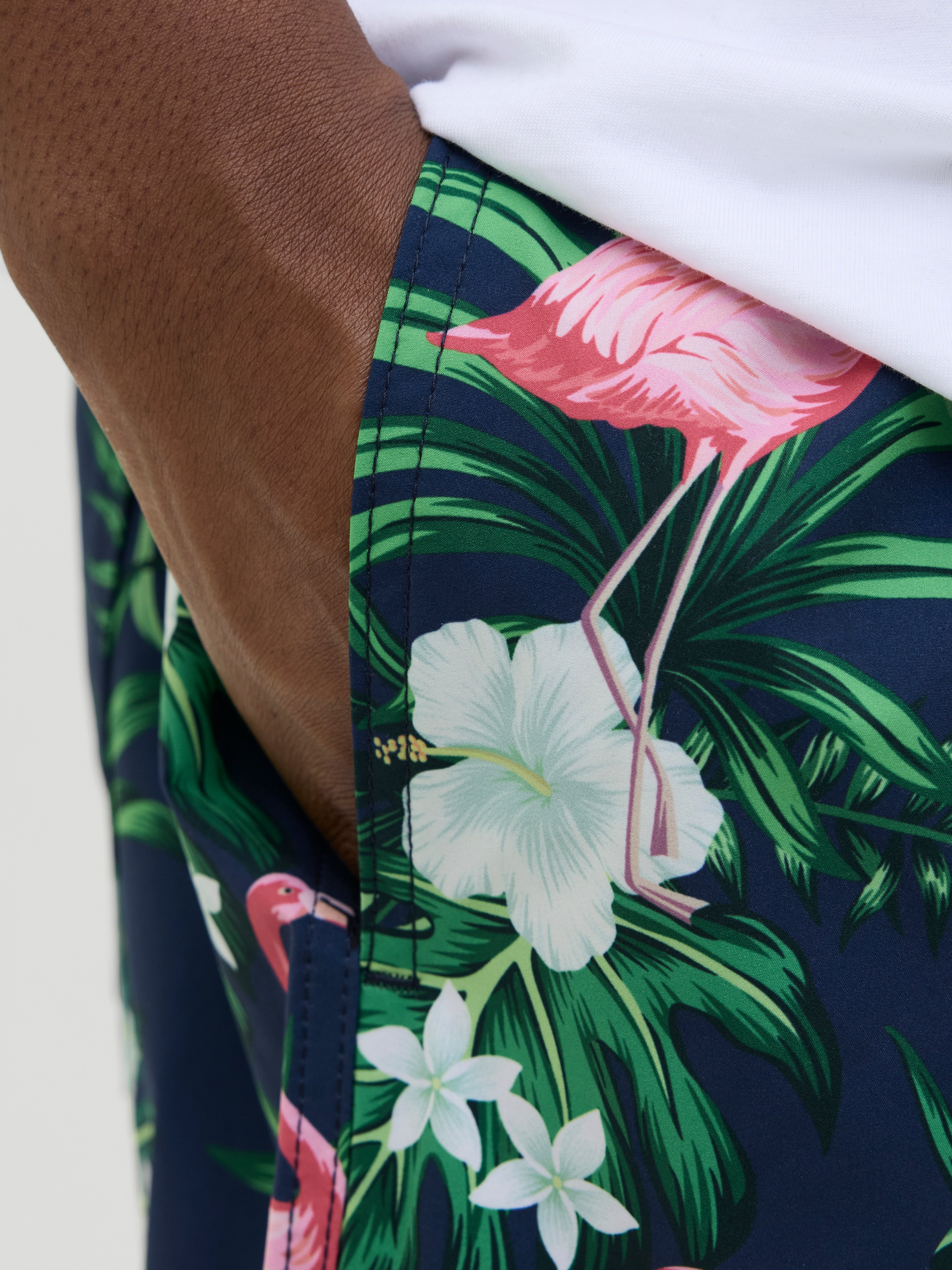 Jack & Jones Maui Print Swim Shorts Navy
