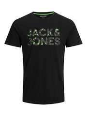 Jack & Jones Neon Pop Black Tee Black